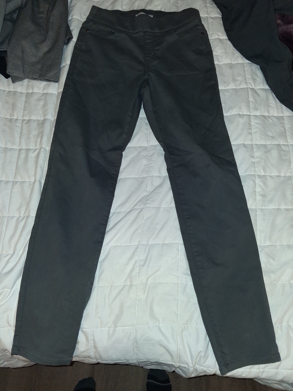 Liz Claiborne Men's Straight Chinos - Charcoal Black